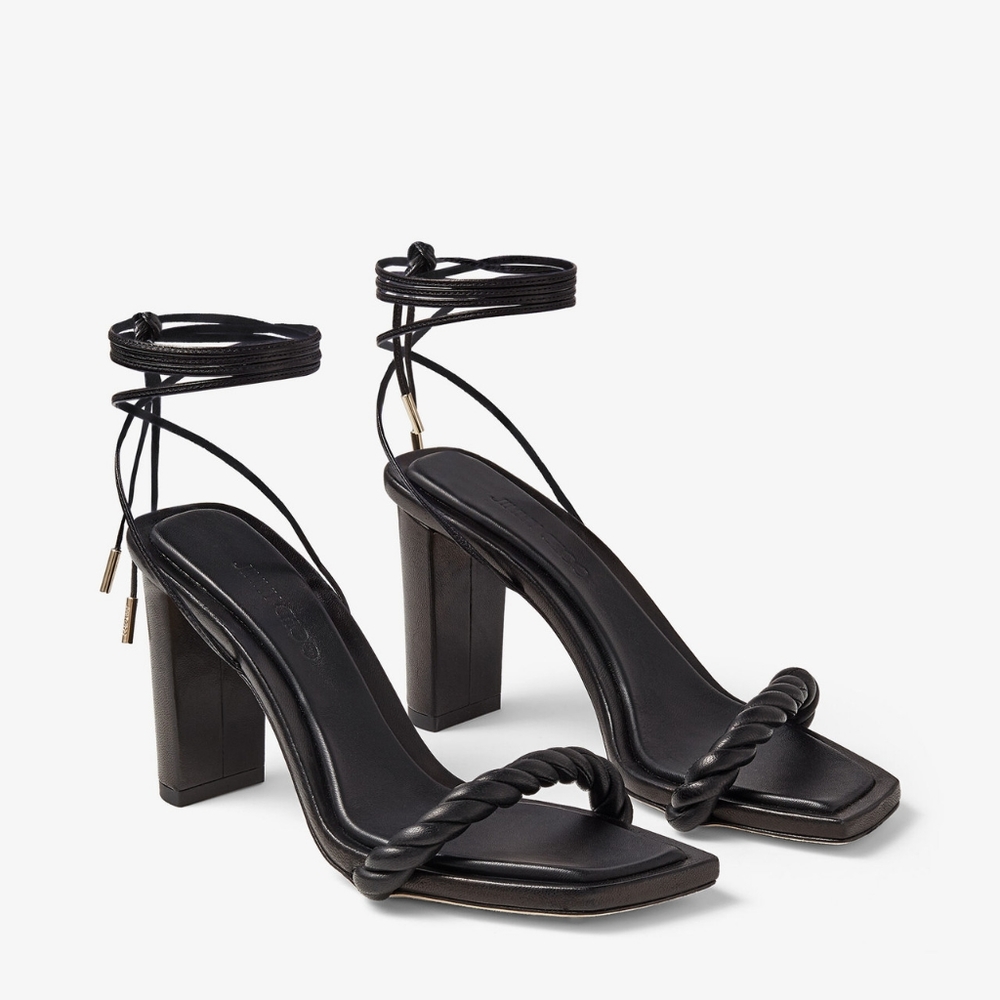 Jimmy Choo Diosa 85 Leather Sandals Size 39
